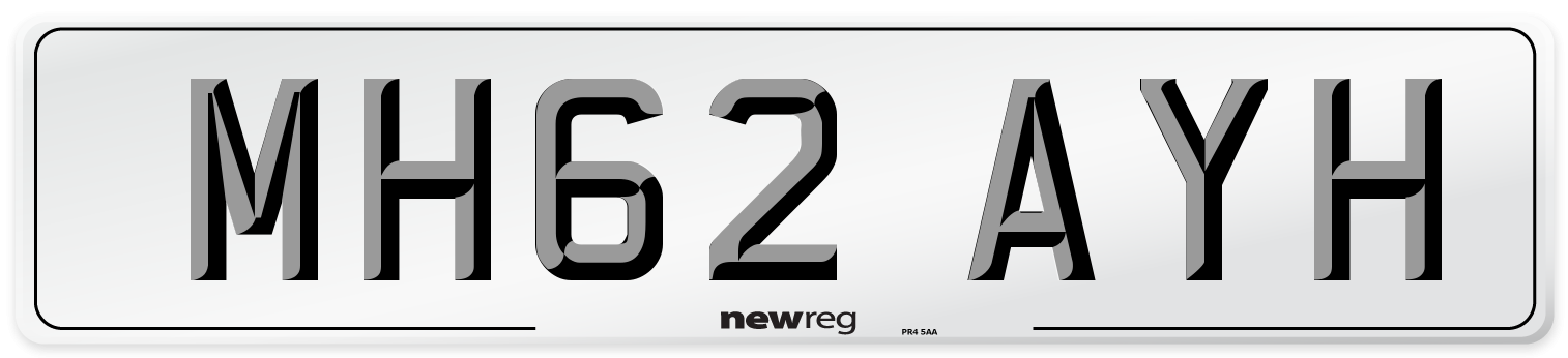 MH62 AYH Number Plate from New Reg